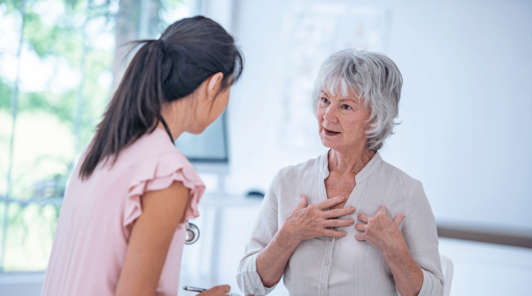 Patient in conversation with a doctor